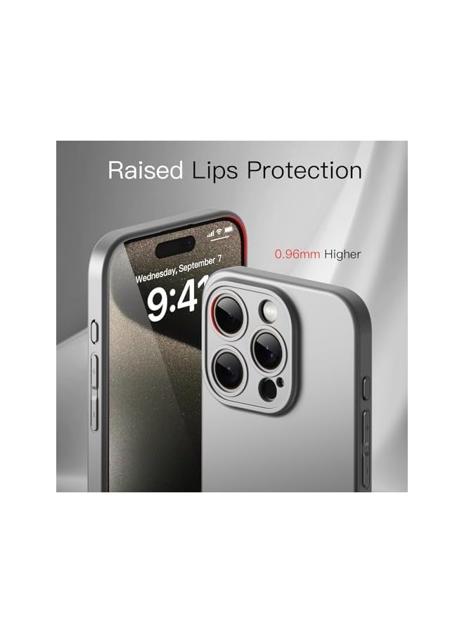 Jetech Slim Case for iPhone 15 Pro 6.1-Inch with Camera Lens Full Cover Protection, Ultra-Thin Lightweight Matte Finish Minimalist Protective Phone Cover (Natural Titanium) - Image 4