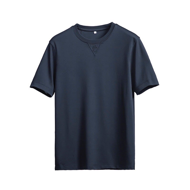 Liquid Water Soft Cotton Skin-friendly Modal All-match Base Shirt Men's Crewneck Short-sleeved T-shirt TX01DS011 - Image 1