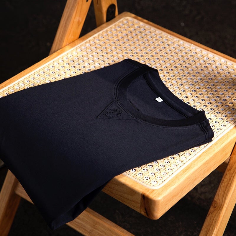 Liquid Water Soft Cotton Skin-friendly Modal All-match Base Shirt Men's Crewneck Short-sleeved T-shirt TX01DS011 - Image 5