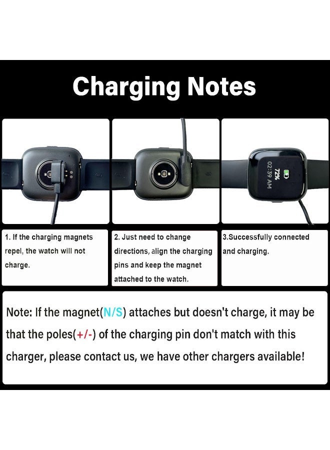 Arceyoo Compatible with CMF by Nothing Smart Watch Charger, 1-Pack Charging Cable Magnetic USB Charging Cord for CMF Watch Pro 1/Pro 2/Watch 3 Pro Smartwatch(black) - Image 5