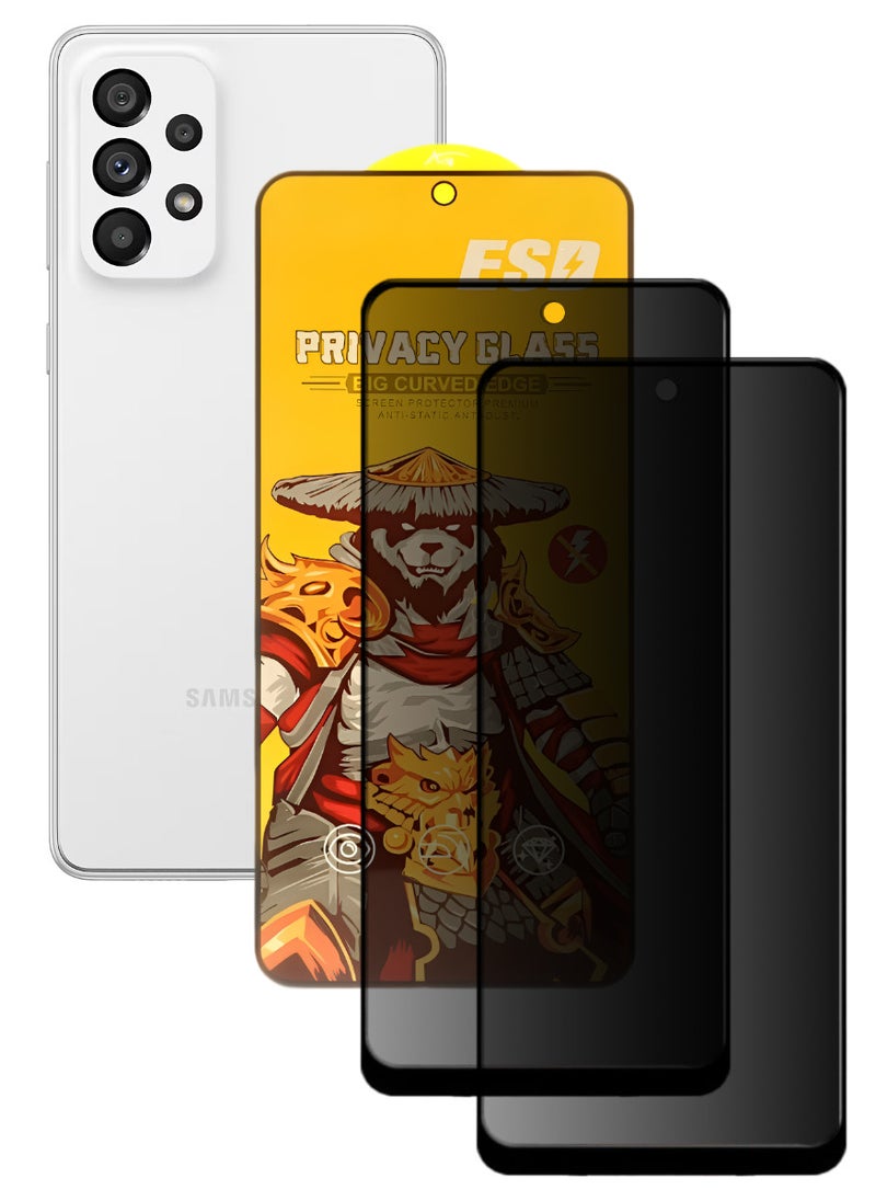 ESD 2 Pieces Tempered Dustproof Privacy Glass Screen Protector Compatible For Samsung Galaxy A72 - Image 1