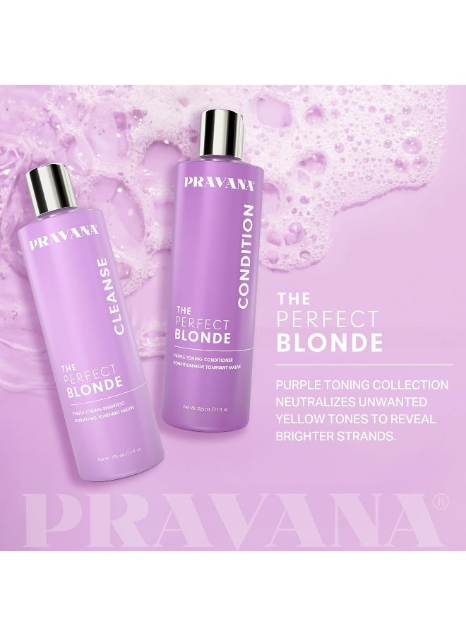 Pravana The Perfect Blonde Purple Toning Conditioner For Unisex 33.8 oz - Image 4