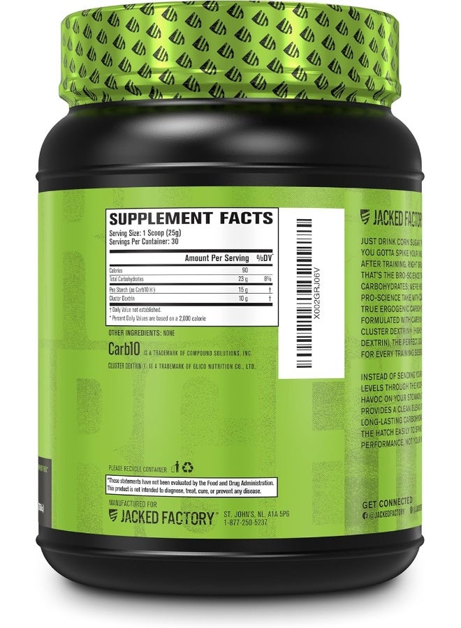 Jacked Factory Carb Surge Carbohydrate Powder - Clean Workout Fuel W/ Carb10 Pea Starch & Cluster Dextrin For Enhanced Performance, Lean Muscle Mass, And More - Unflavored, 30 Sv - Image 2