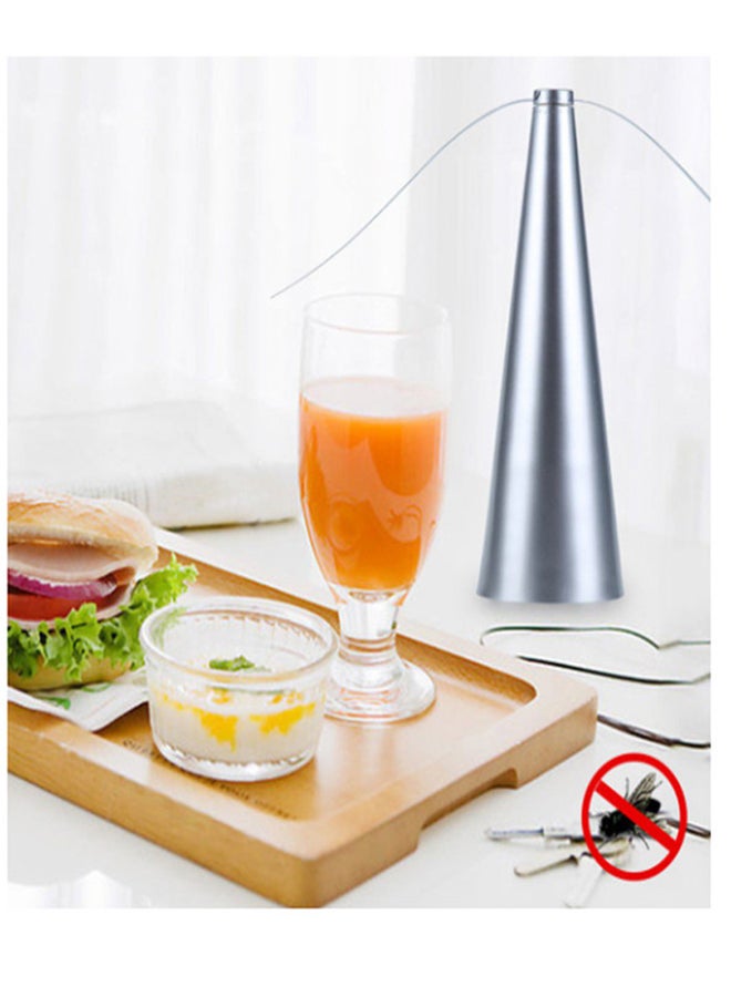 Multi-Functional Automatic Fly Repellent Fan Silver 8.2x8.2x24cm - Image 2