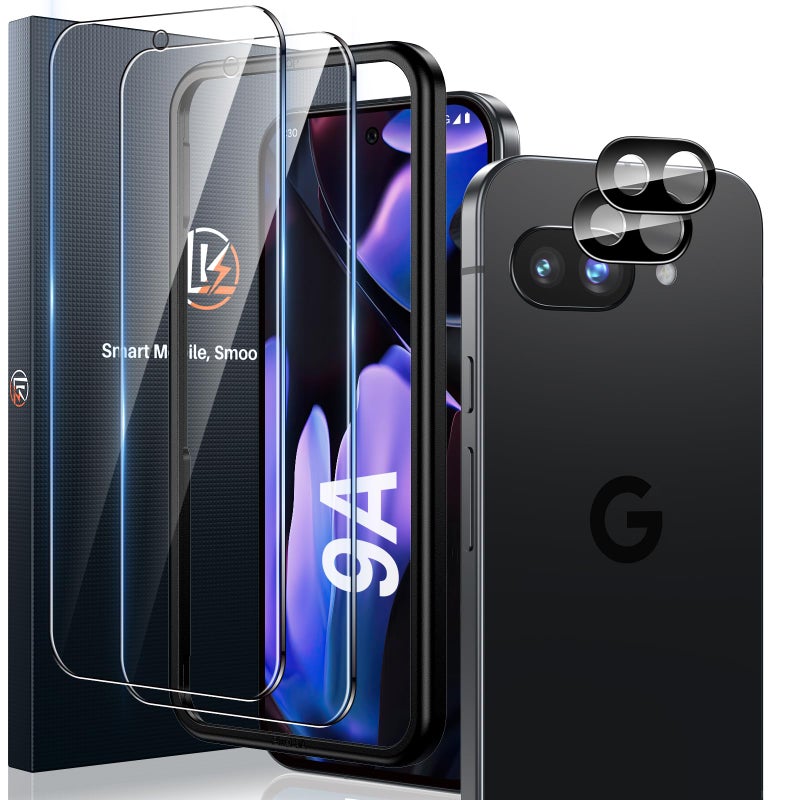 ال كي واقي شاشة LK 2+2 لهاتف Google Pixel 9A Glass + عدسة كاميرا HD - Image 1