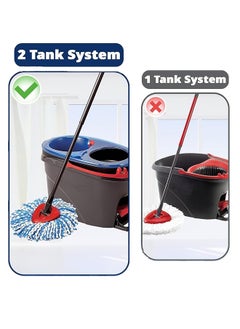 Fazza 2 Pieces-360 Degree Replacement of Ultra-Fine Fiber Triangular Rotating Mop Head for Household Cleaning  - Image 2