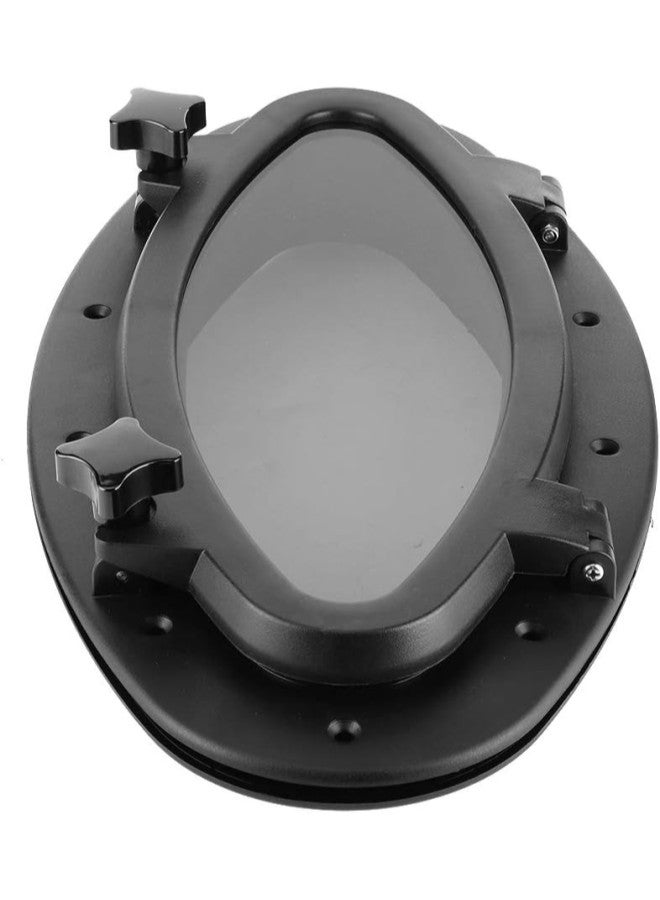 klarako Marine Porthole Oval Portlight Stalinite Port Hole Opening Window for RV Boat Yacht Black - Image 5