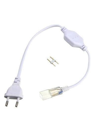 SEER SEER LED Rope Light adapters 220V 2 Pin 6mm SMD 3014 Plugs for Flexible Strip Tape Rope Lights Connector Adapter Plug Pack of 1  - Image 1
