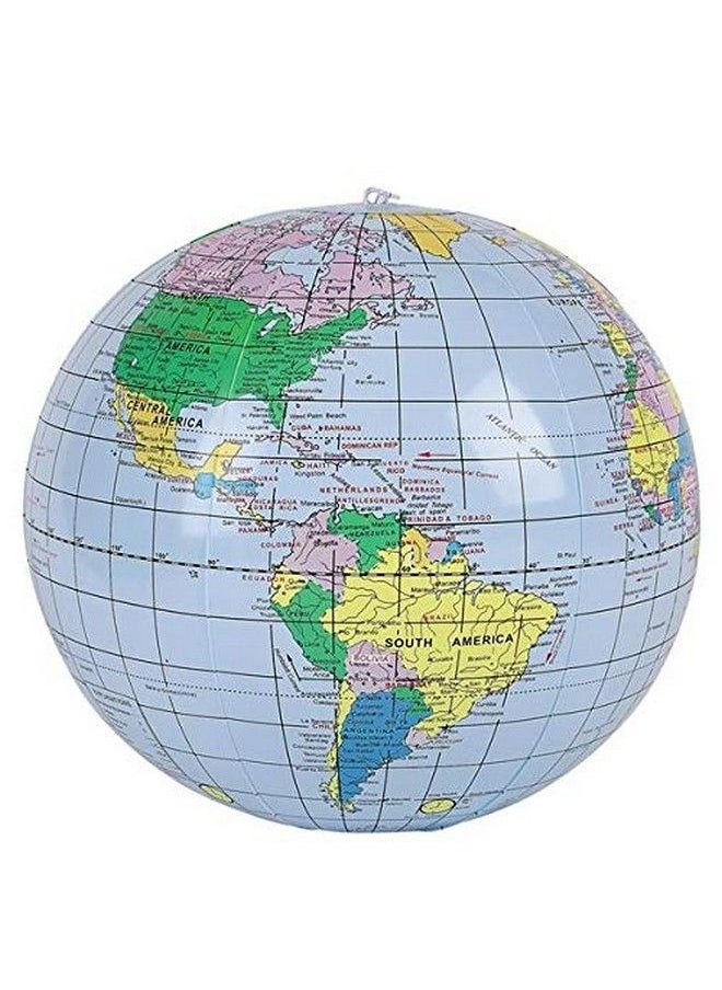 Rhode Island Novelty 16 Inch World Globe Inflates 2 Globes Per Order  - Image 1