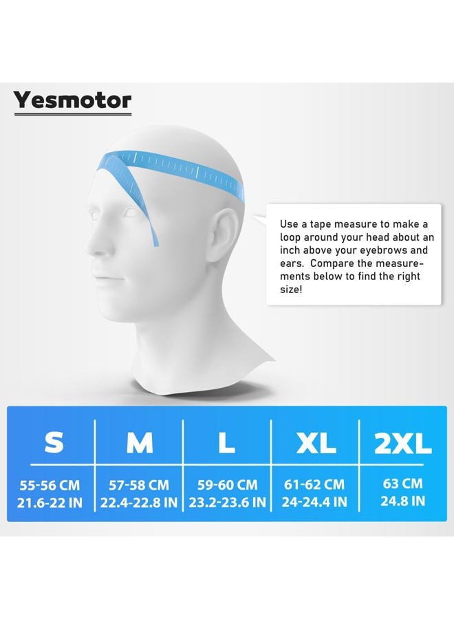 Yesmotor خوذات دراجات نارية 3/4 عتيقة مفتوحة الوجه لخوذات سكوتر فيسبا مع واقي شفاف للرجال والنساء - معتمدة من DOT - Image 5