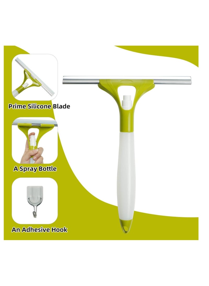 Excefore Shower Squeegee, Window Cleaning Tool, Glass Scraper, Cleaning agent sprayer, Scraper For Glass, Cleaning Tool, For Home Cleaning, Glass Door, Tile Wall, Car, (Green Blue Purple Pink Random Color) - Image 4