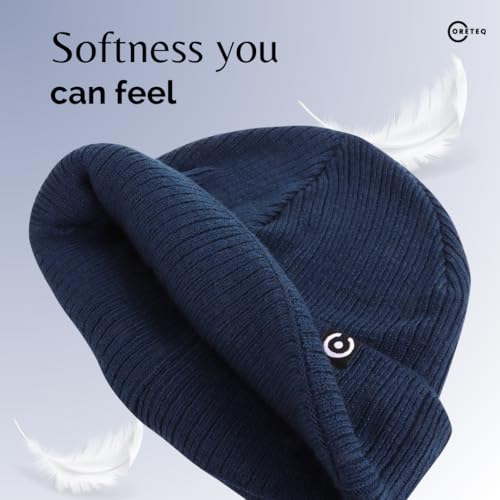 Coreteq Unisex Soft Wool Winter Cuff Beanie Cap (Air Force Blue, Free Size, Pack of 1) - Image 4