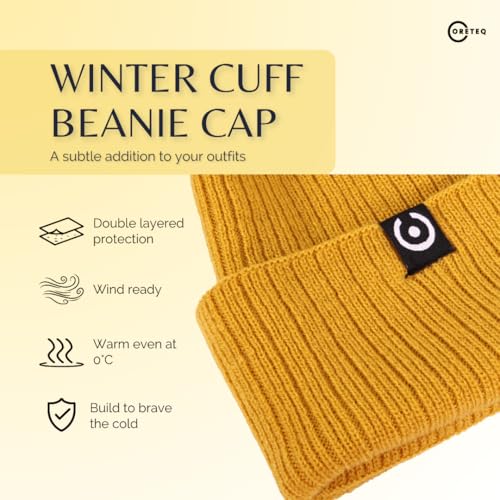 Coreteq Unisex Soft Wool Winter Cuff Beanie Cap (Air Force Blue, Free Size, Pack of 1) - Image 3