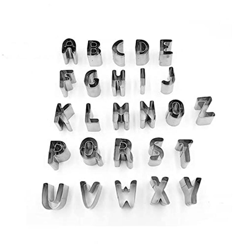 OEM Cookies Cutter Set - English Alphabet Cutters Set - Stainless Steel