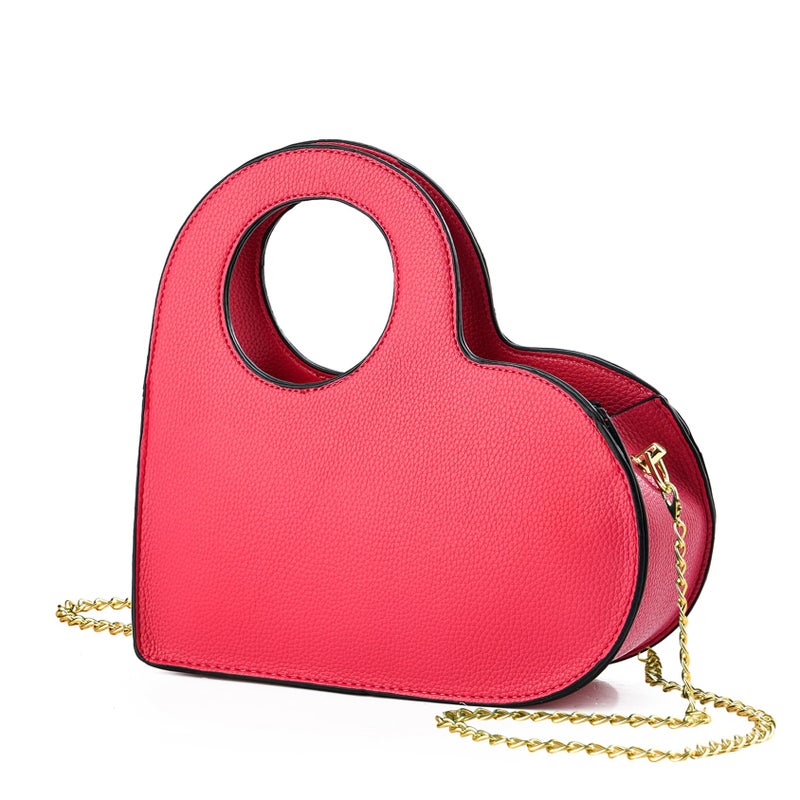 KURGOOL Heart Purse Clutch Purses and Handbags, Small Crossbody Bag with Golden Chain, Birthday Gifts for Women, Mom, Sister - Image 1