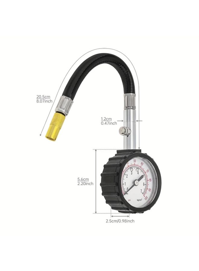 Black Digital Tire Pressure Gauge 0 100 PSI For Car Truck Motorcycle ATV - Image 2