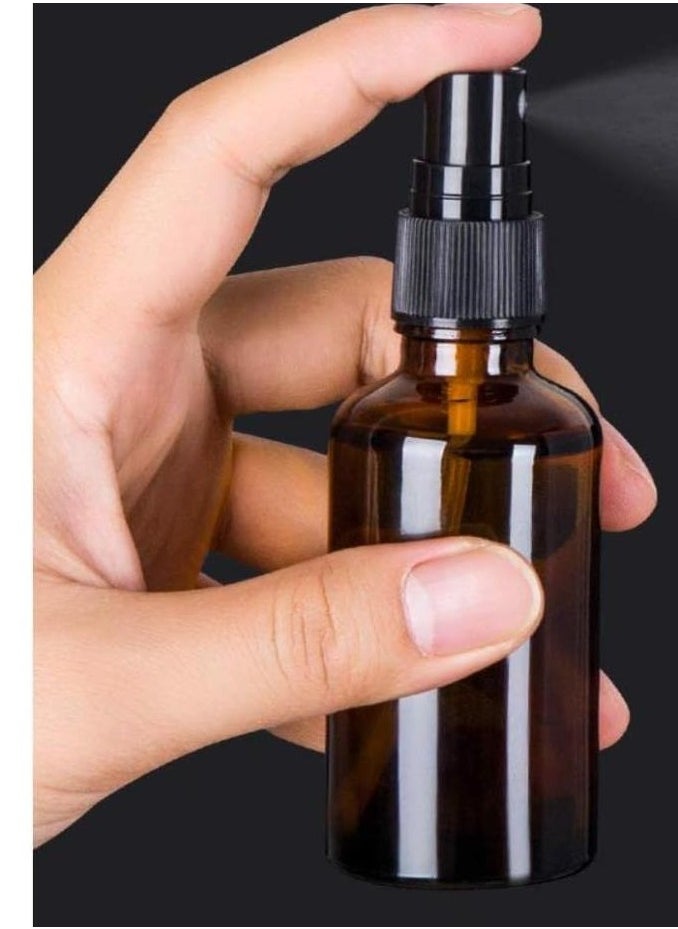 FUFU 100ml 50ml 30ml brown Glass Spray Bottles for Essential Oils Empty Fine Mist Glass Spray Bottle Containers for Cosmetic Watering Flowers Cleaning…  - Image 5