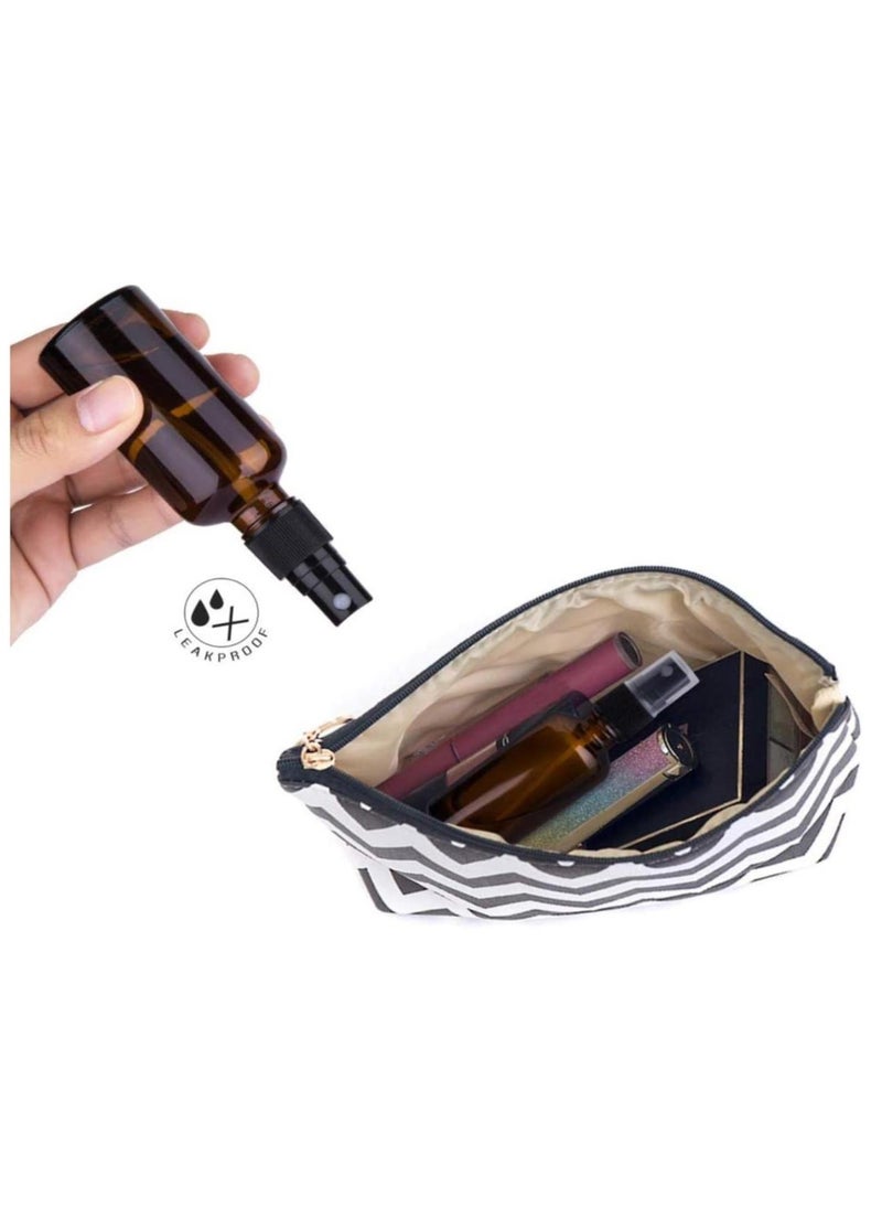 FUFU 100ml 50ml 30ml brown Glass Spray Bottles for Essential Oils Empty Fine Mist Glass Spray Bottle Containers for Cosmetic Watering Flowers Cleaning…  - Image 4