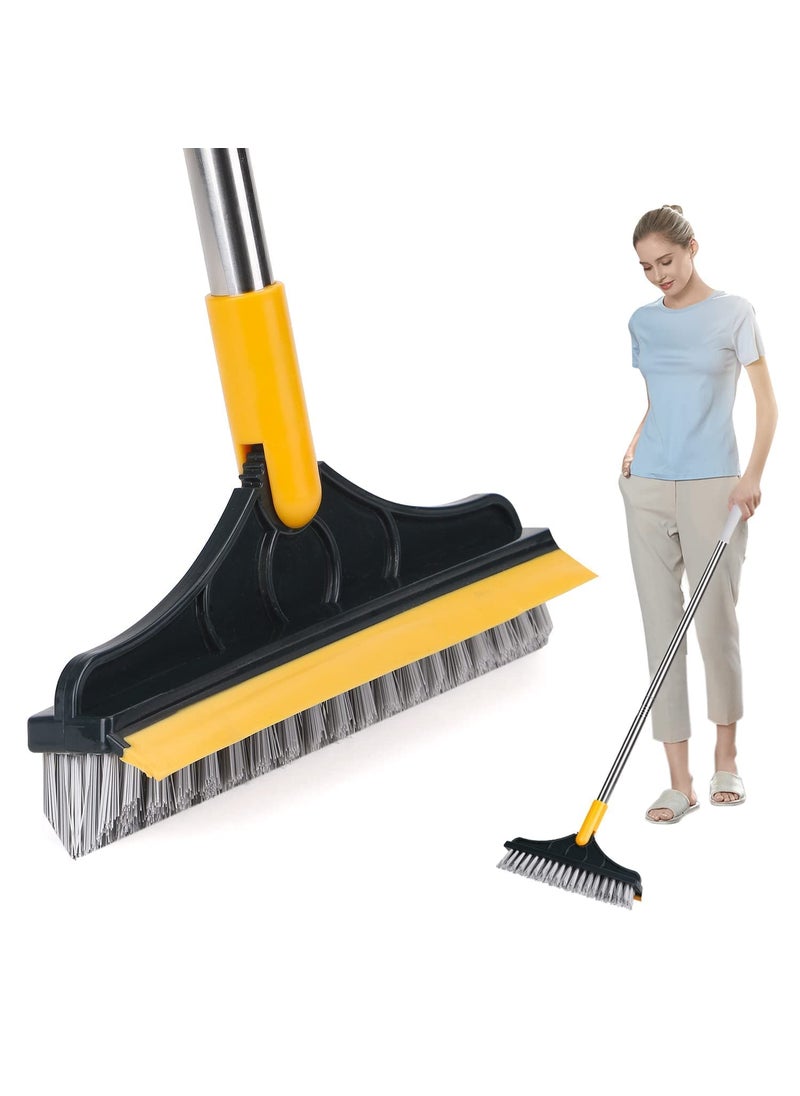 Lazybeee Lazybeee Bathroom Cleaning Brush with Wiper 2 in 1 Tiles Cleaning Brush Floor Scrub Bathroom Brush with Long Handle 120 Rotate Cleaning Brush for Home Kitchen Bathroom Cleaning Accessories 