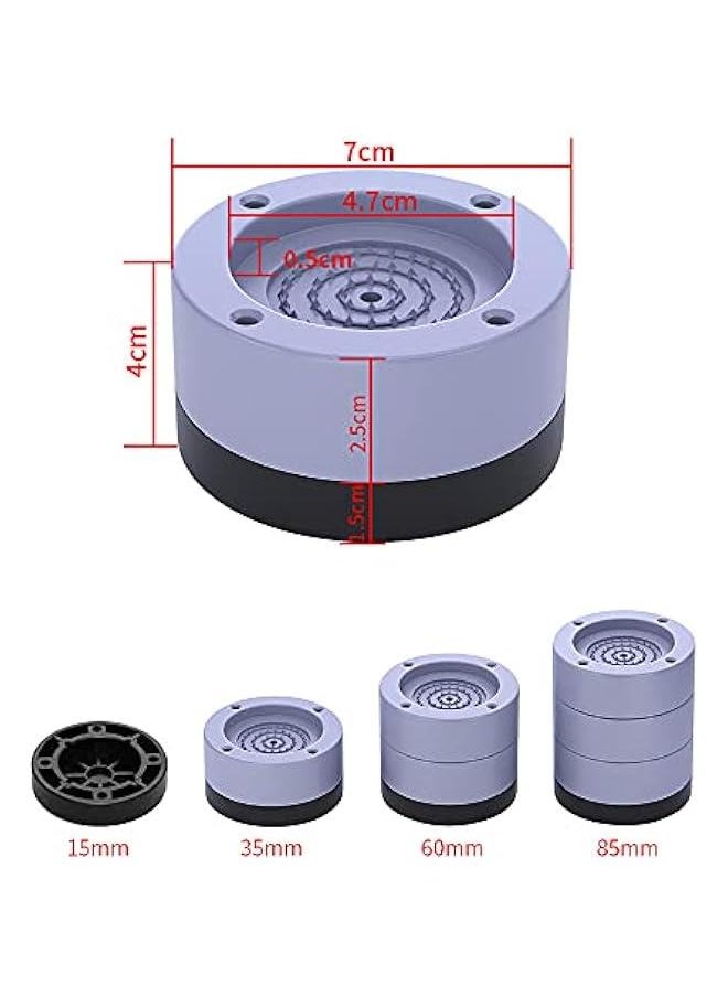 MOXO 4  Washing hine Feet Pads Anti Vibration NonSlip Shock and Noise Cancelling Height Adjustable Pads for Washing hine Dryer Fridge Furniture Home Appliances  - Image 3
