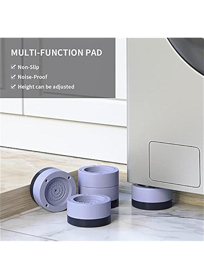 MOXO 4  Washing hine Feet Pads Anti Vibration NonSlip Shock and Noise Cancelling Height Adjustable Pads for Washing hine Dryer Fridge Furniture Home Appliances  - Image 4