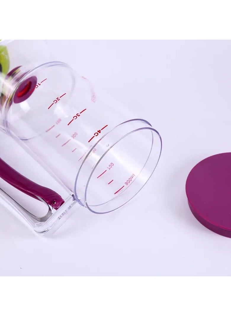 Arabest Batter Dispenser, Measuring Cup, Batter Separator, Butter Dispenser Funnel, Separator for Precise Manual Separation, For Kitchen Desserts(Red)  - Image 5