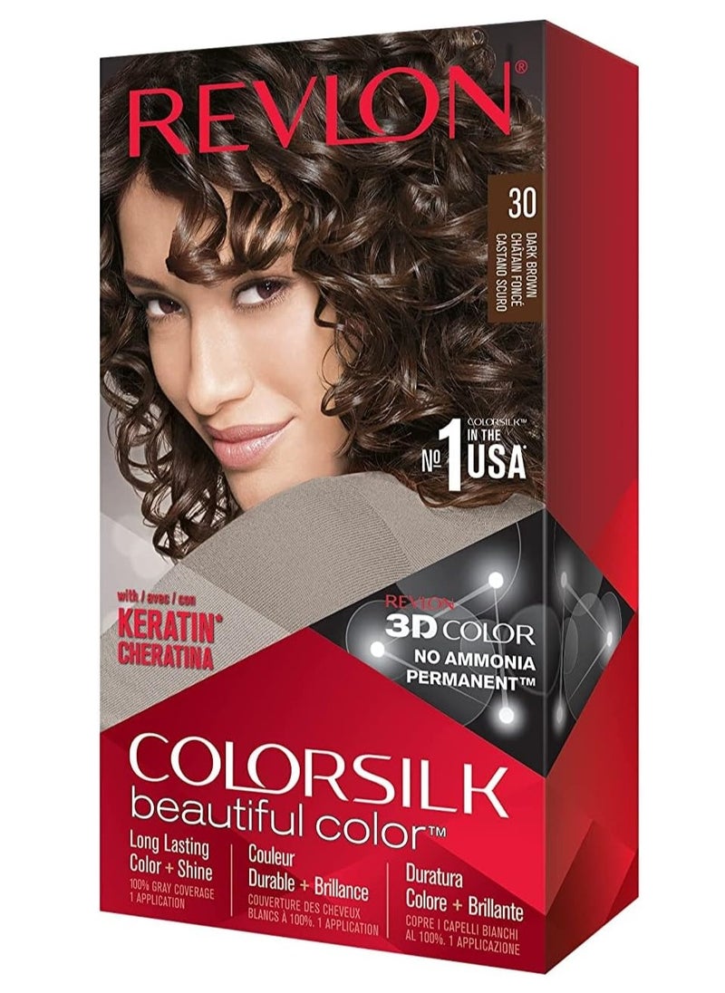 Revlon Revlon ColorSilk Hair Color 30, Dark Brown 