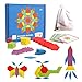 kizh Wooden Pattern Blocks Set 155 Pcs Geometric Shape Puzzle Kindergarten Tangram Brain Teasers Early Educational Montessori for Kids Ages 38 with 24 Pcs Design Cards - Image 2