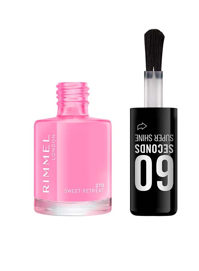 RIMMEL LONDON طلاء أظافر سوبر شاين في 60 ثانية - 270 - ملاذ حلو، 8 مل - Image 1