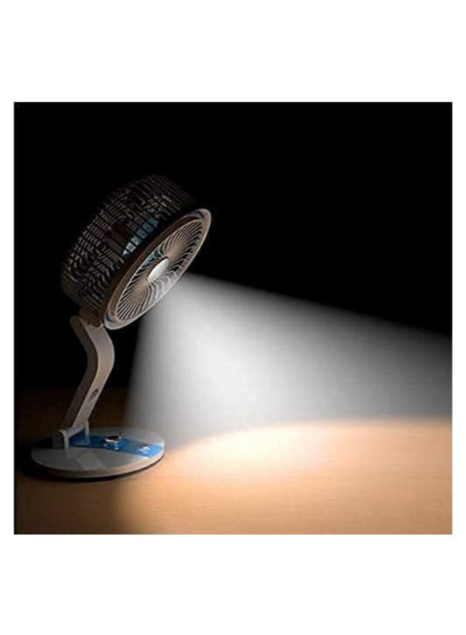 مروحة قابلة للطي وقابلة للشحن مع مصباح LED 360 درجة (متعددة الألوان)، عدد المنافذ: 4، 10.0 واط ساعي - Image 4