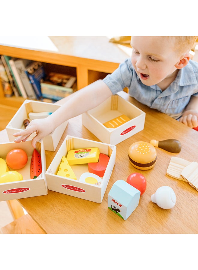 Melissa & Doug Wooden Pizza Party Play Food Set With 36 Toppings Pretend Food, Play Wooden Pizza And Pizza Cutter, Pizza Toy For Kids Ages 3+  - Image 5