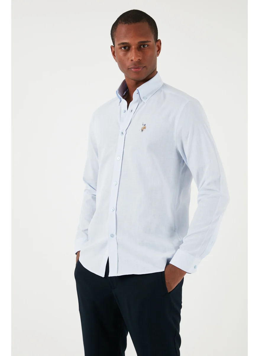 U.S. Polo Assn. BASE. Polo Logo Button Collar 100% Cotton Regular Fit Shirt Men's SHIRT G081GL0041829583