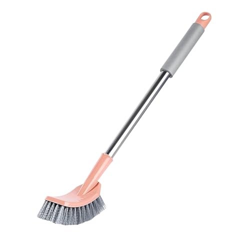 Wolpin Multipurpose Angular Toilet Cleaner Brush (52 x 14 CM) | Bathroom Floor, Sink & Tile Cleaning Brush | Plastic Scrub Brush for Home Bathroom Cleaning Use (Pack of 1) - Image 1