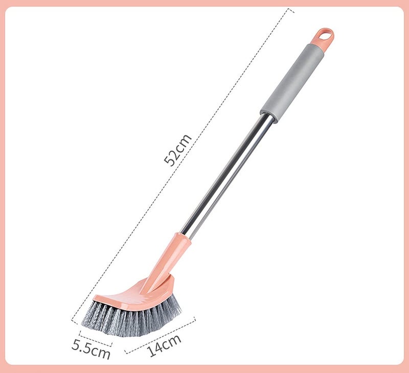 Wolpin Multipurpose Angular Toilet Cleaner Brush (52 x 14 CM) | Bathroom Floor, Sink & Tile Cleaning Brush | Plastic Scrub Brush for Home Bathroom Cleaning Use (Pack of 1) - Image 4