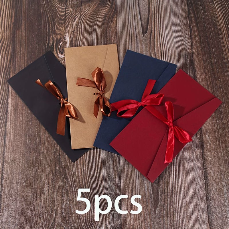Brown Vintage Special Paper Envelope Set 5pcs for Letters Party Invitations - Image 1