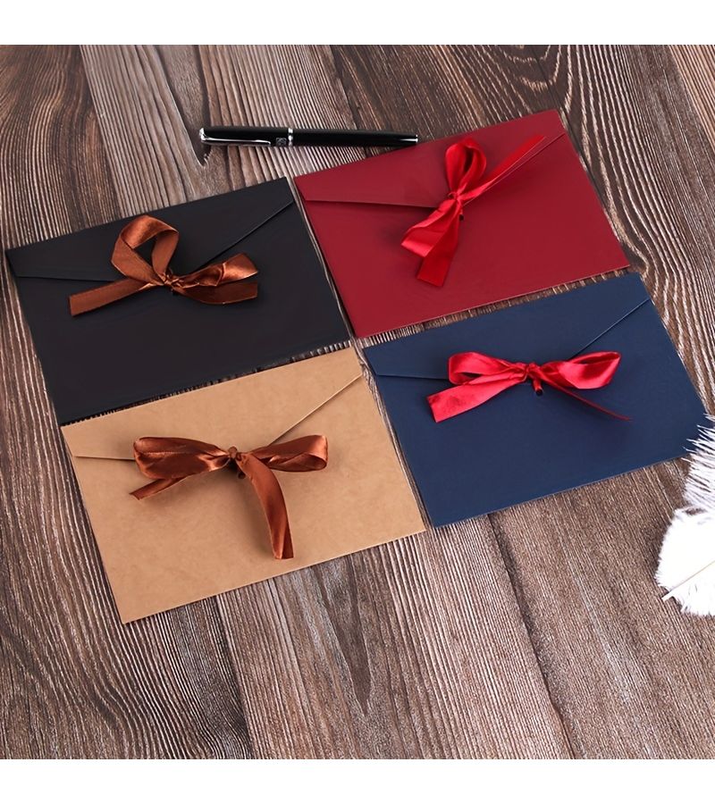 Brown Vintage Special Paper Envelope Set 5pcs for Letters Party Invitations - Image 4