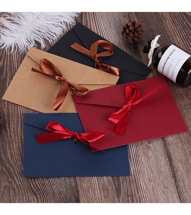 Brown Vintage Special Paper Envelope Set 5pcs for Letters Party Invitations - Image 5