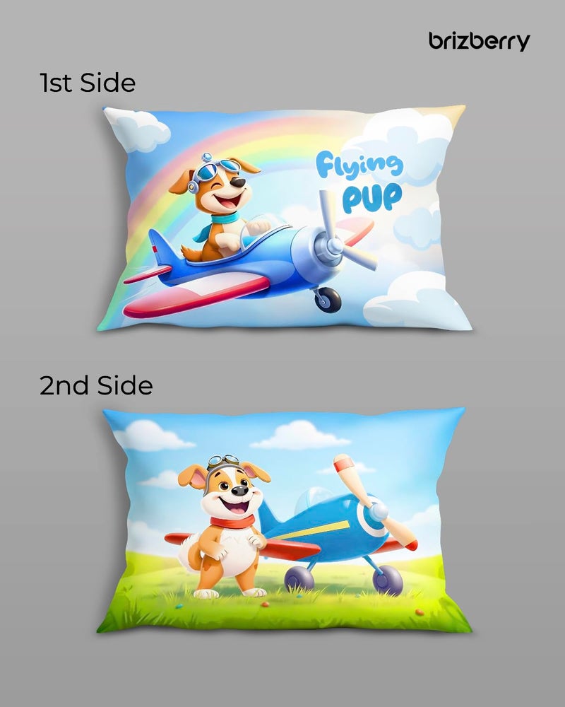 Brizberry® Kids Pillow Cushion with Super Soft Fabric | Animal & Cartoon Prints | 12x18 inches (Design 28) - Image 2