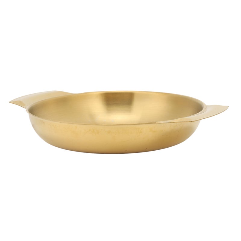 Stainless Steel Paella Pan Easy Cleanup Uniform Heating Double Ear Pot Flat Bottom Skillet Pan Large - Image 2
