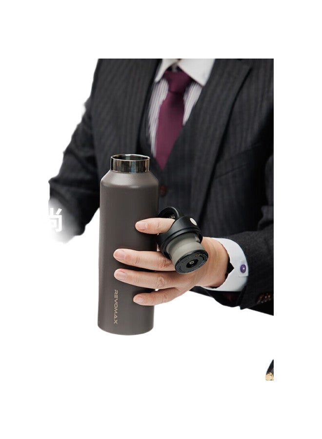 Revomax Insulated Mug, 316L Stainless Steel Water Bottle, Men'S Outdoor Travel Cup, Cooling Cup, Volcanic Brown, 592Ml - Image 1