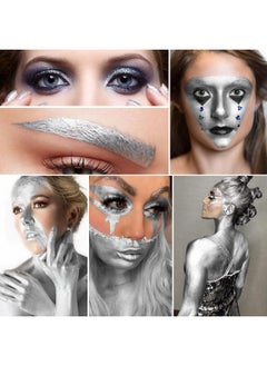 Face Paint Metallic Powder Kit Washable Body Paint Metal Powder With Mixing Liquid & 2 Brush Halloween Sfx Makeup For 34 People Perfect For Pro Beauty Body Paint Eyeliner Nail Diy Silver - pzsku/ZC35945972EAC9F20EC61Z/45/_/1707975069/cf85a541-3dcc-4885-9a51-839f1ff2a87d