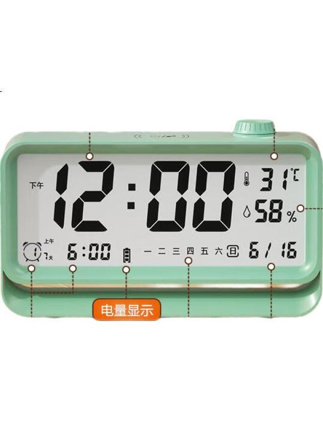 Compas Alarm Clock Student New Model Temperature And Humidity Electronic Clock Children'S Primary School Desktop Clock Backlight Night Light 2388A Pink - Image 2