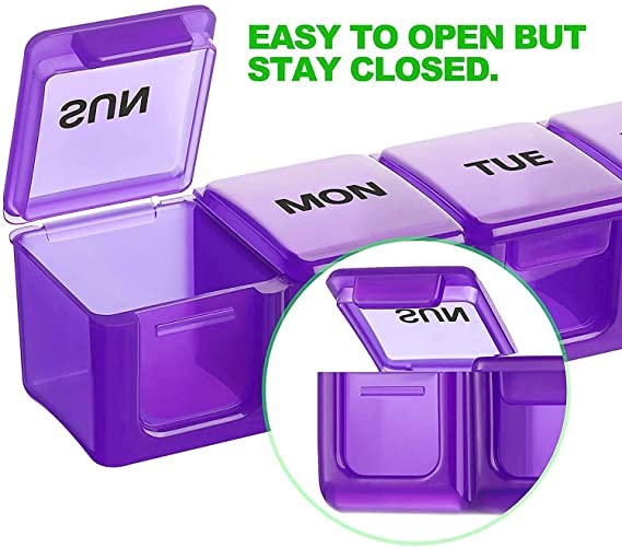 Rilekh Double Tablet Storage | Water Storage Perfect For Carrying Cutting and Organizing Medicines | (TABLET ORGANIZER 7 DAYS 1 TIME (OD)) - Image 4