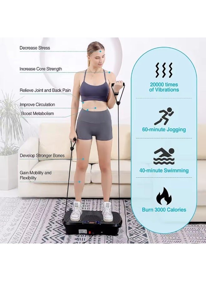 Unisex Body Slimming ABS+Steel Vertical Oscillation Fitness Vibration Plate Exercise Machine LCD Screen 150kg Capacity Portable - Image 4