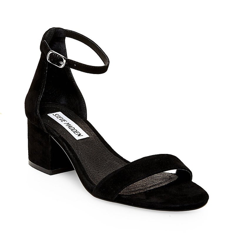 Steve Madden Womens Irenee Dress Sandal Black Suede 95 M US