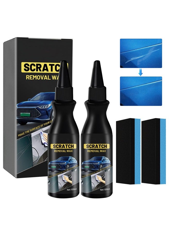 Generic Car Scratch Repair Paste, Car Paint Scratch Repair Polishing Wax, Car Paint Scratch Repair, Scratch Remover Kit with Sponge for Vehicles for Deep Scratches(2pcs)  - Image 1