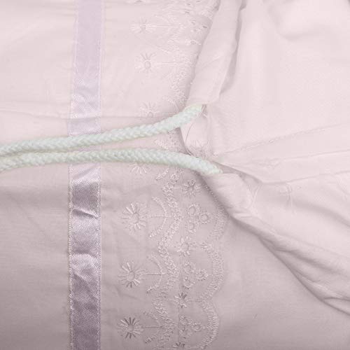 VHC 100% Cotton Lace Bolster Cover 30 * 30 Pack of 2 (Light Pink) - Image 4