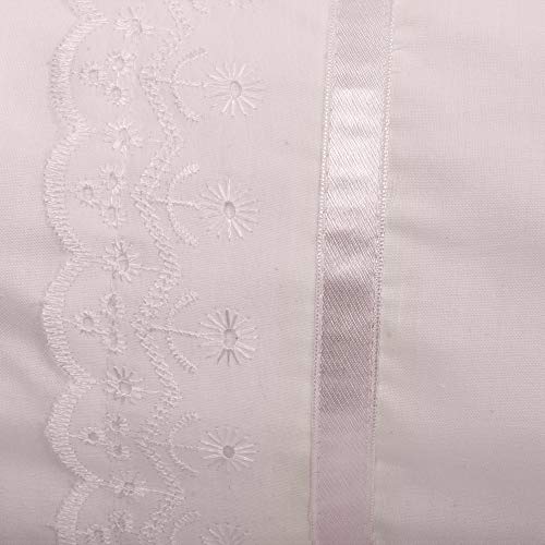 VHC 100% Cotton Lace Bolster Cover 30 * 30 Pack of 2 (Light Pink) - Image 5