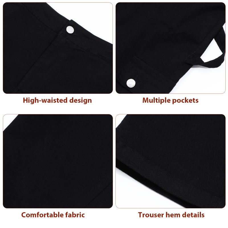 👕 بنطال حملات نسائي بجيوب واسعة وقماش قابل للتنفس بخصر عالي أنيق - Image 3