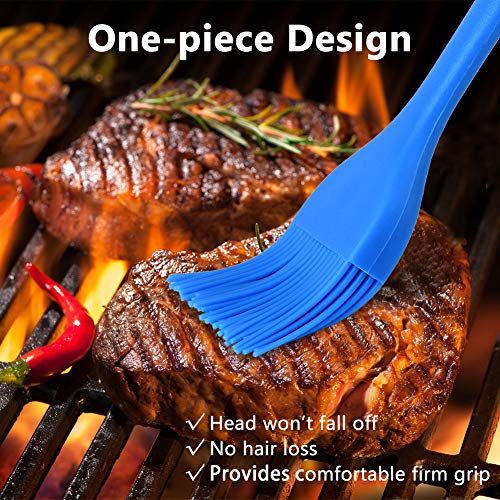 Hhyn Silicone Basting Pastry Brush Set 5 Pack Heat Resistant Spread Oil Butter Sauce for BBQ Grill Barbeque Kitchen Baking Cooking Pastries, 2 Large & 3 Small Multicolor - Image 3